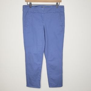 Loft Outlet Pants Size 4 Blue Cotton Chinos Cropped Ankle Pockets